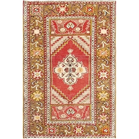 Pasargad Carpets 3 Ft. 7 In. X 5 Ft. 5 In. Vintage Sivas Collection Hand Knotted Lambs Wool Area Rug 51867